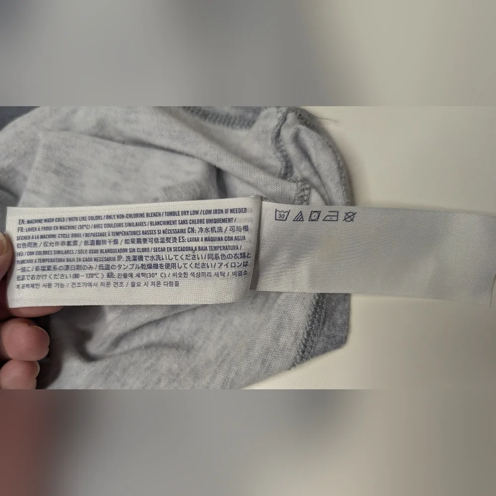 Abercrombie Kids Boys 13/14 Long Sleeve Shirt Black-Light Gray Gradient - Picture 5 of 9